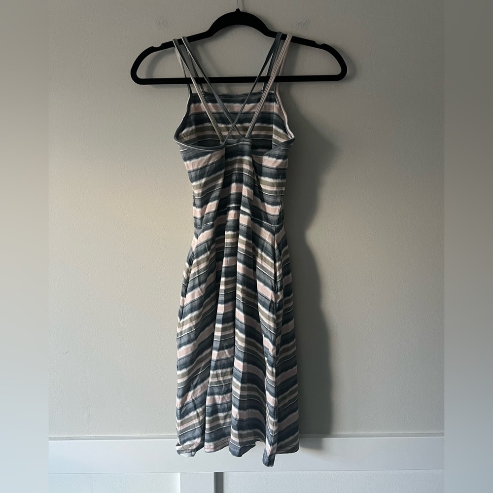 Pact Organic Cotton Striped Midi Dress Small | Sustainable Sleeveless Crisscross - Picture 5 of 6